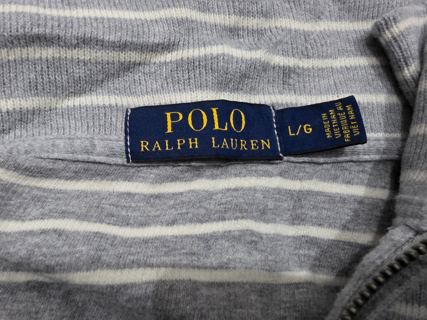 Sueter Ralph Lauren Grande L Gris Lineas