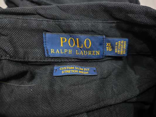 Playera Polo Ralph Lauren Custom Slimfit Negro Xgrande Xl