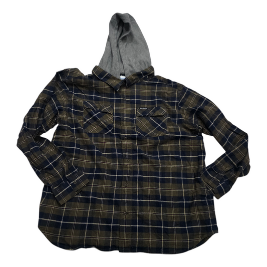 Camisa Columbia 2xl Cuadro Verde Y Gorro