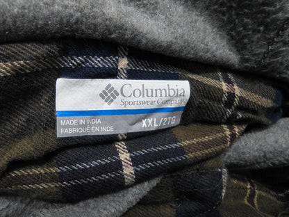 Camisa Columbia 2xl Cuadro Verde Y Gorro