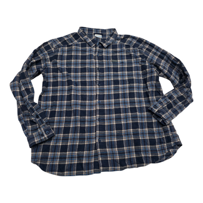 Camisa Columbia 2xl Cuadro Azul Franela