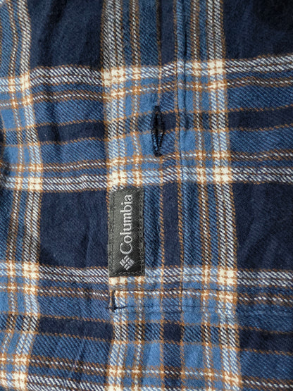 Camisa Columbia 2xl Cuadro Azul Franela