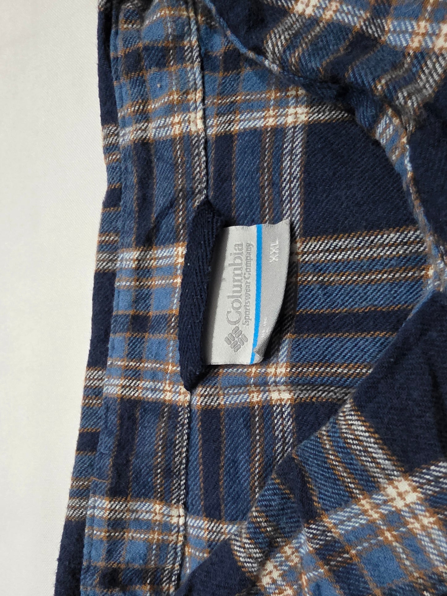 Camisa Columbia 2xl Cuadro Azul Franela