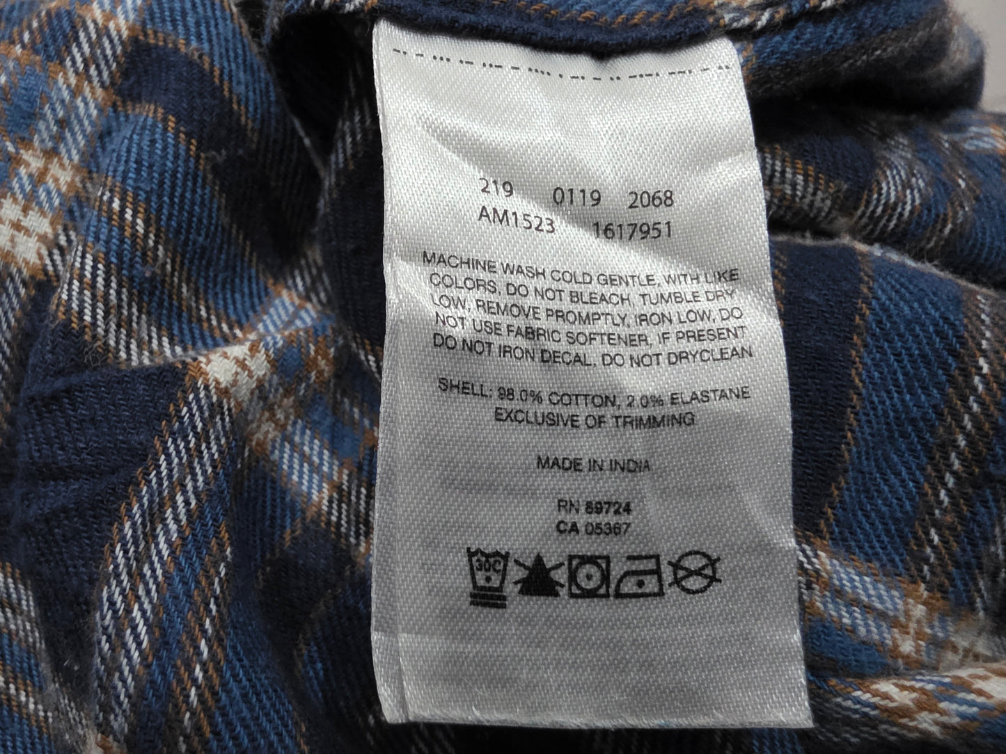 Camisa Columbia 2xl Cuadro Azul Franela