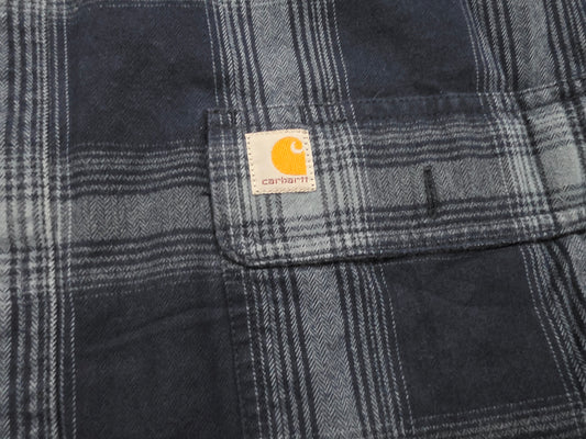 Camisa Carhatt 2xl Azul Cuadro Franela