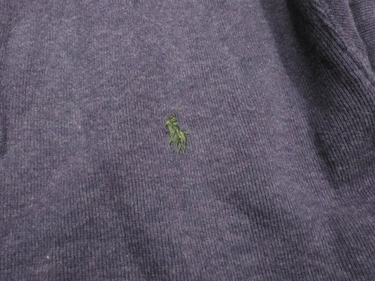 Sueter Ralph Lauren 2xl Morado Pony Verde Cierre Corto