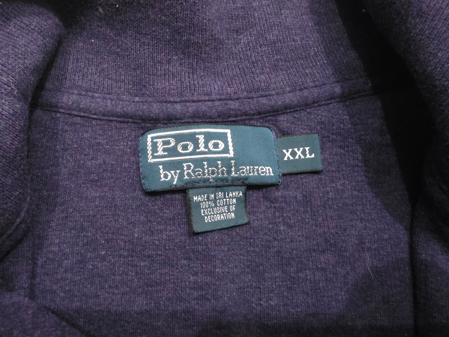 Sueter Ralph Lauren 2xl Morado Pony Verde Cierre Corto