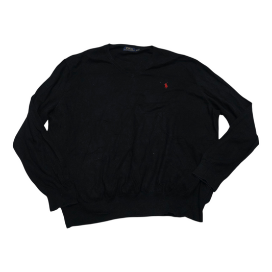 Sueter Ralph Lauren 2xl Negro Pony Rojo Delgado