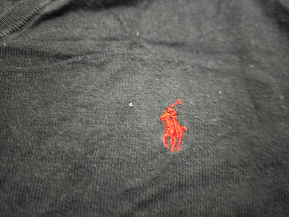 Sueter Ralph Lauren 2xl Negro Pony Rojo Delgado