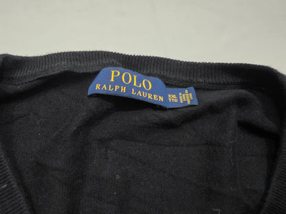 Sueter Ralph Lauren 2xl Negro Pony Rojo Delgado