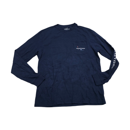 Playera Manga Larga Vineyard Vines M Azul Golf