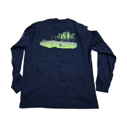 Playera Manga Larga Vineyard Vines M Azul Golf