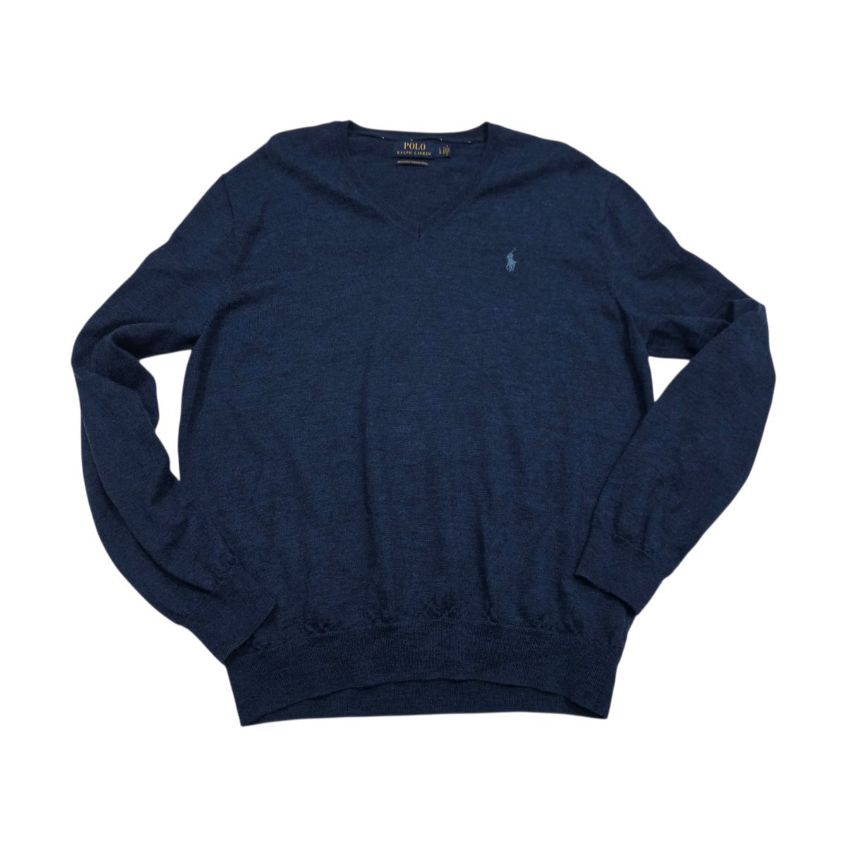 Sueter Ralph Lauren Grande L Azul Lana Lavable