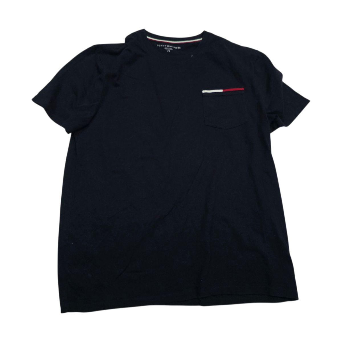 Playera Tommy Hilfiger Grande L Azul Con Logotipo