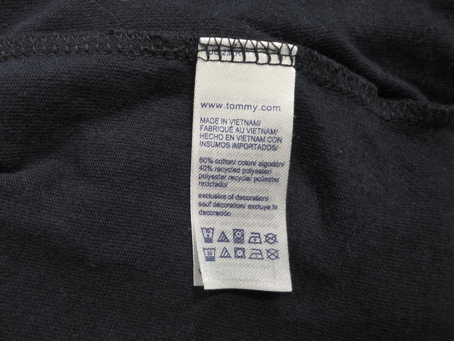 Playera Tommy Hilfiger Grande L Azul Con Logotipo