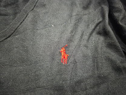 Sueter Ralph Lauren Xgrande Xl Negro Pony Rojo