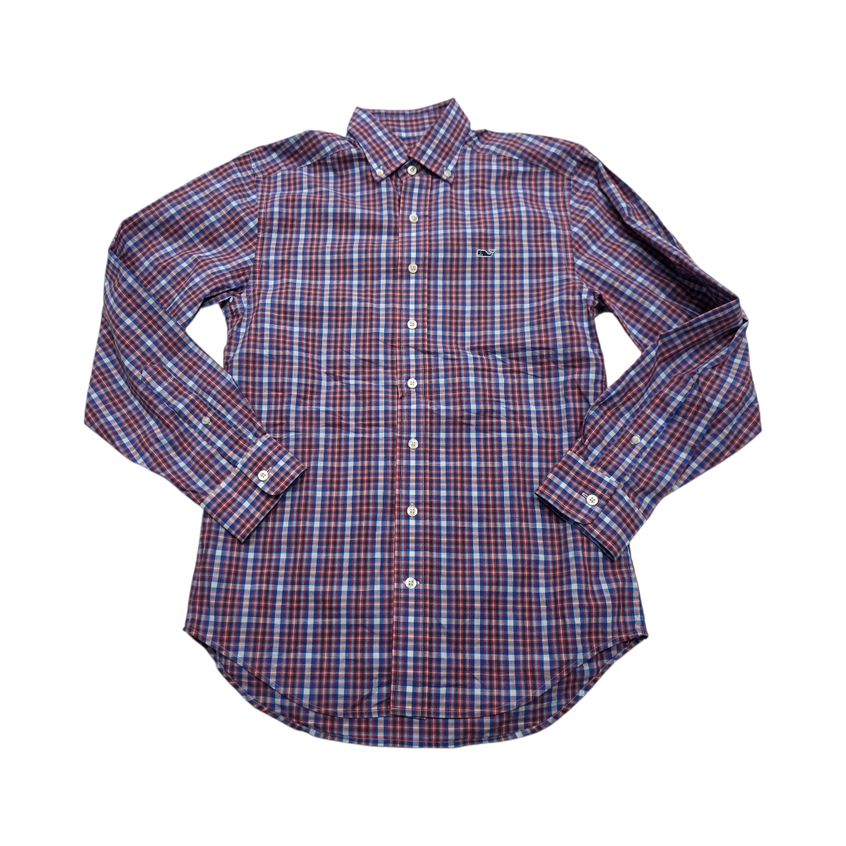 Camisa Vineyard Vines Xchico Xs Cuadro Rojo Y Azul