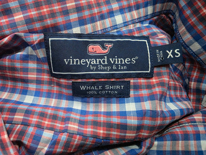 Camisa Vineyard Vines Xchico Xs Cuadro Rojo Y Azul