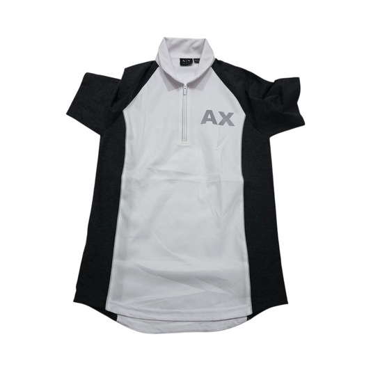Playera Polo Armani Exchange Xchico Xs Blanca Y Negro
