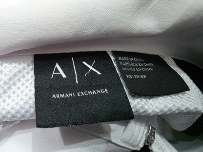 Playera Polo Armani Exchange Xchico Xs Blanca Y Negro