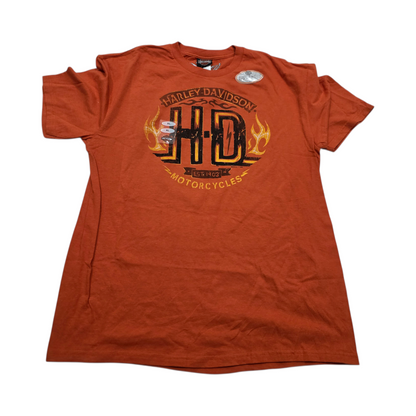 Playera Harley Davidson Xgrande Xl Naranja Capitol
