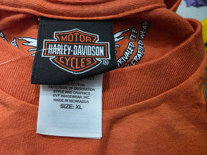 Playera Harley Davidson Xgrande Xl Naranja Capitol