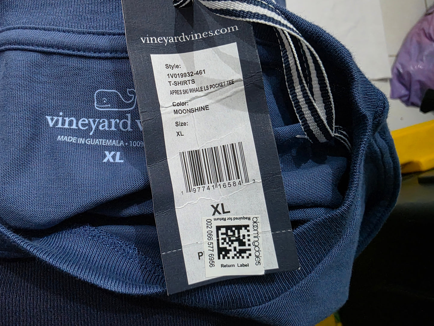 Playera Manga Larga Vineyard Vines Xgrande Xl Azul