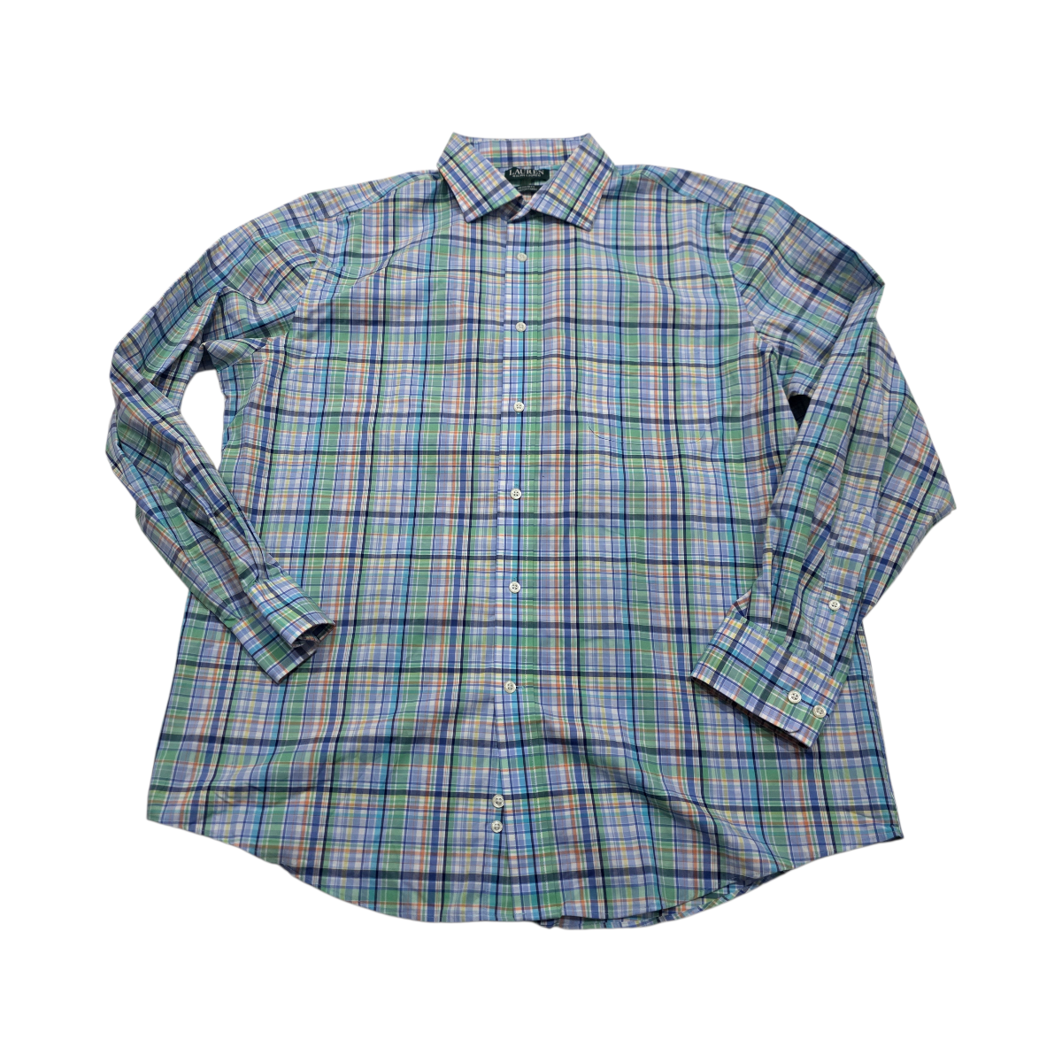 Camisa Ralph Lauren Xgrande Xl 34-35 Regular Cuadro Verde