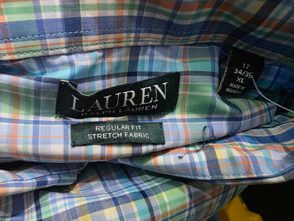 Camisa Ralph Lauren Xgrande Xl 34-35 Regular Cuadro Verde