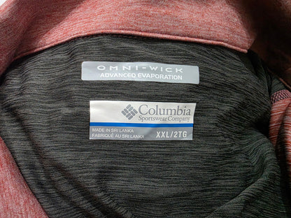 Playera Con Cierre Columbia 2xl Vino
