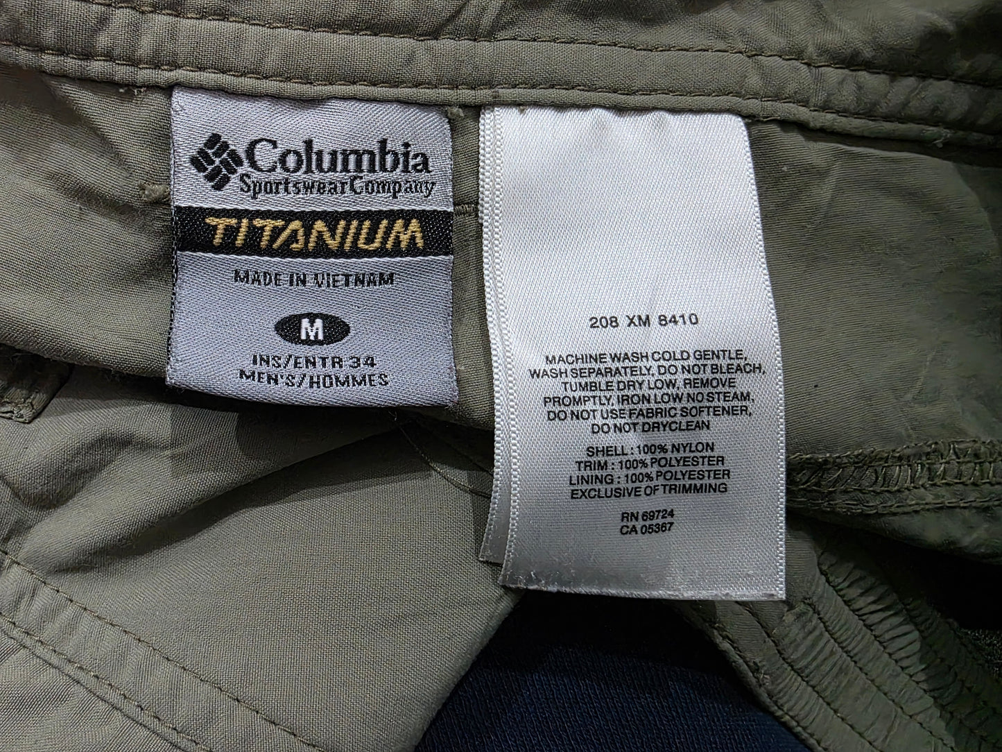 Pantalon Convertible Columbia Mediana M Verde