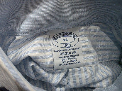 Camisa Brooks Brothers Manga Corta Xchico Xs Azul Regularfit