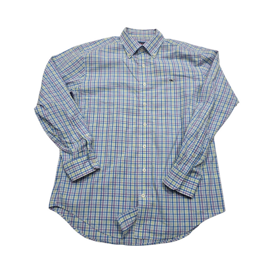 Camisa Vineyard Vines Chico S Cuadro Azul Y Verde