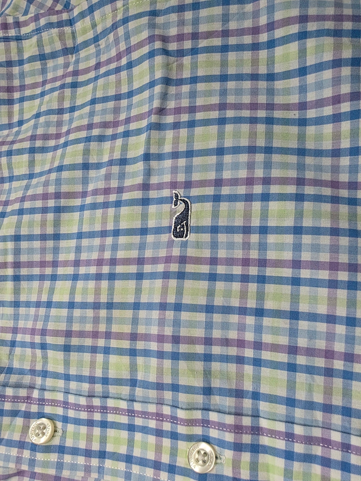 Camisa Vineyard Vines Chico S Cuadro Azul Y Verde