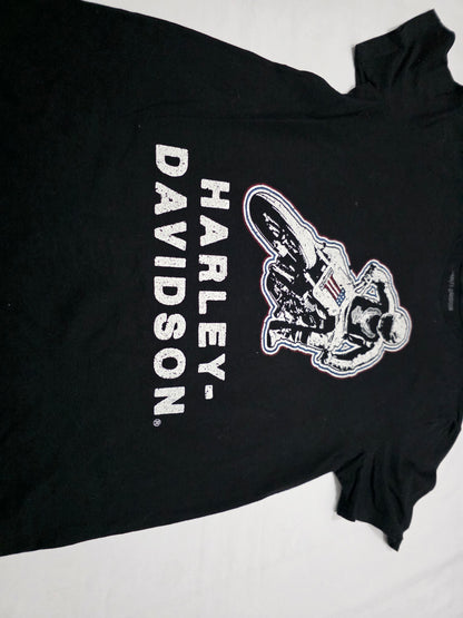 Playera Harley Davidson Mediana M Negro Moto Mediana Negro