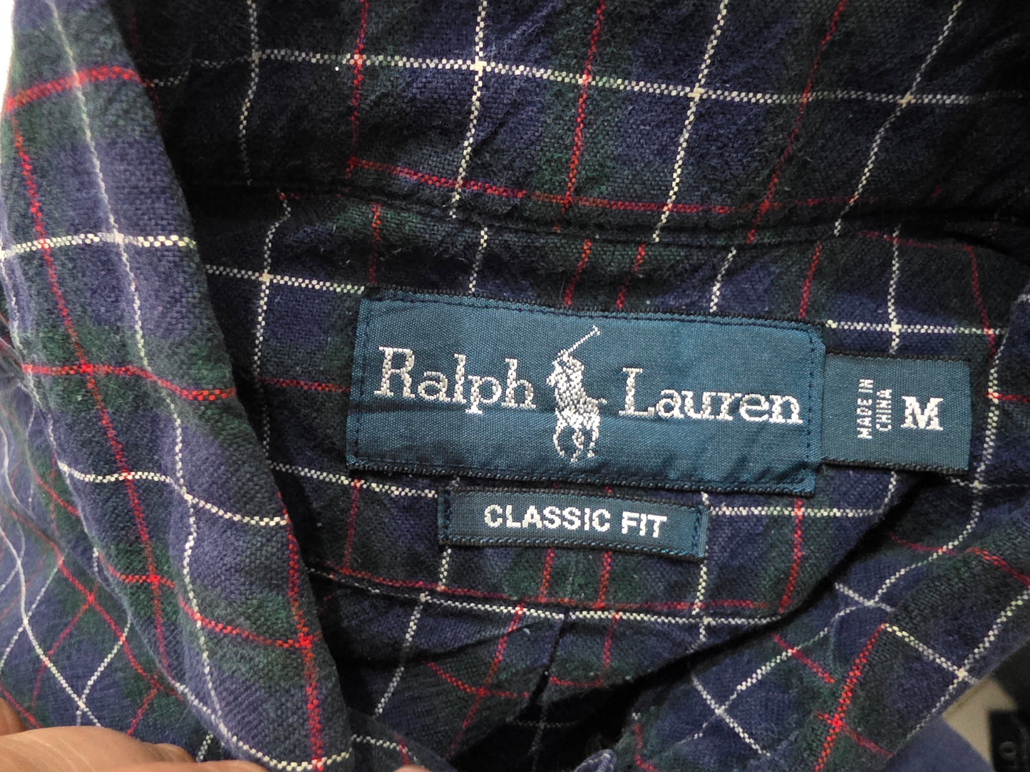 Camisa Ralph Lauren Mediana M Azul Y Verde