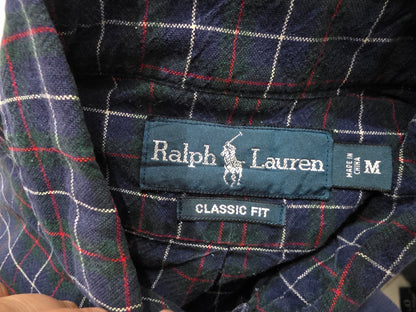 Camisa Ralph Lauren Mediana M Azul Y Verde