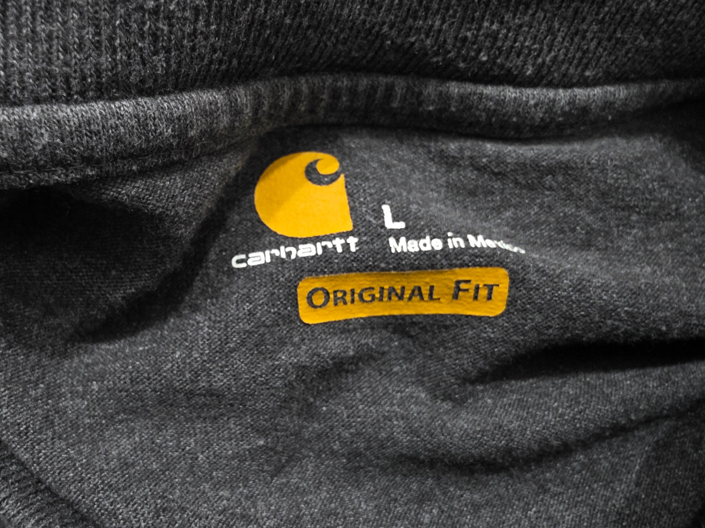 Playera Manga Larga Carhatt Grande L Originalfit Gris