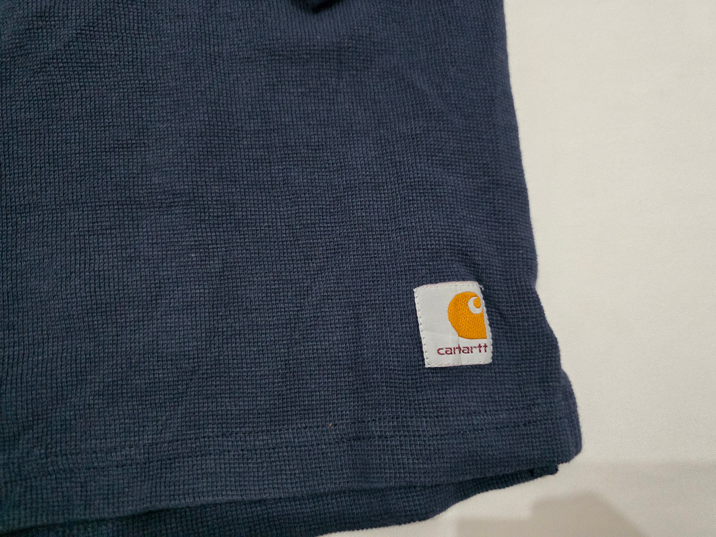 Playera Manga Larga Carhatt Grande L Azul Botones
