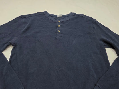 Playera Manga Larga Carhatt Grande L Azul Botones