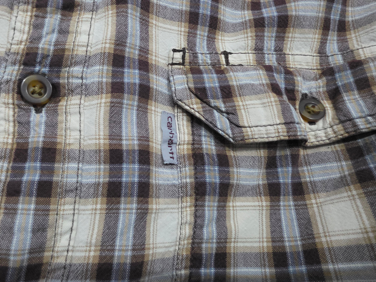 Camisa Carhatt Xgrande Xl Cafe Cuadro