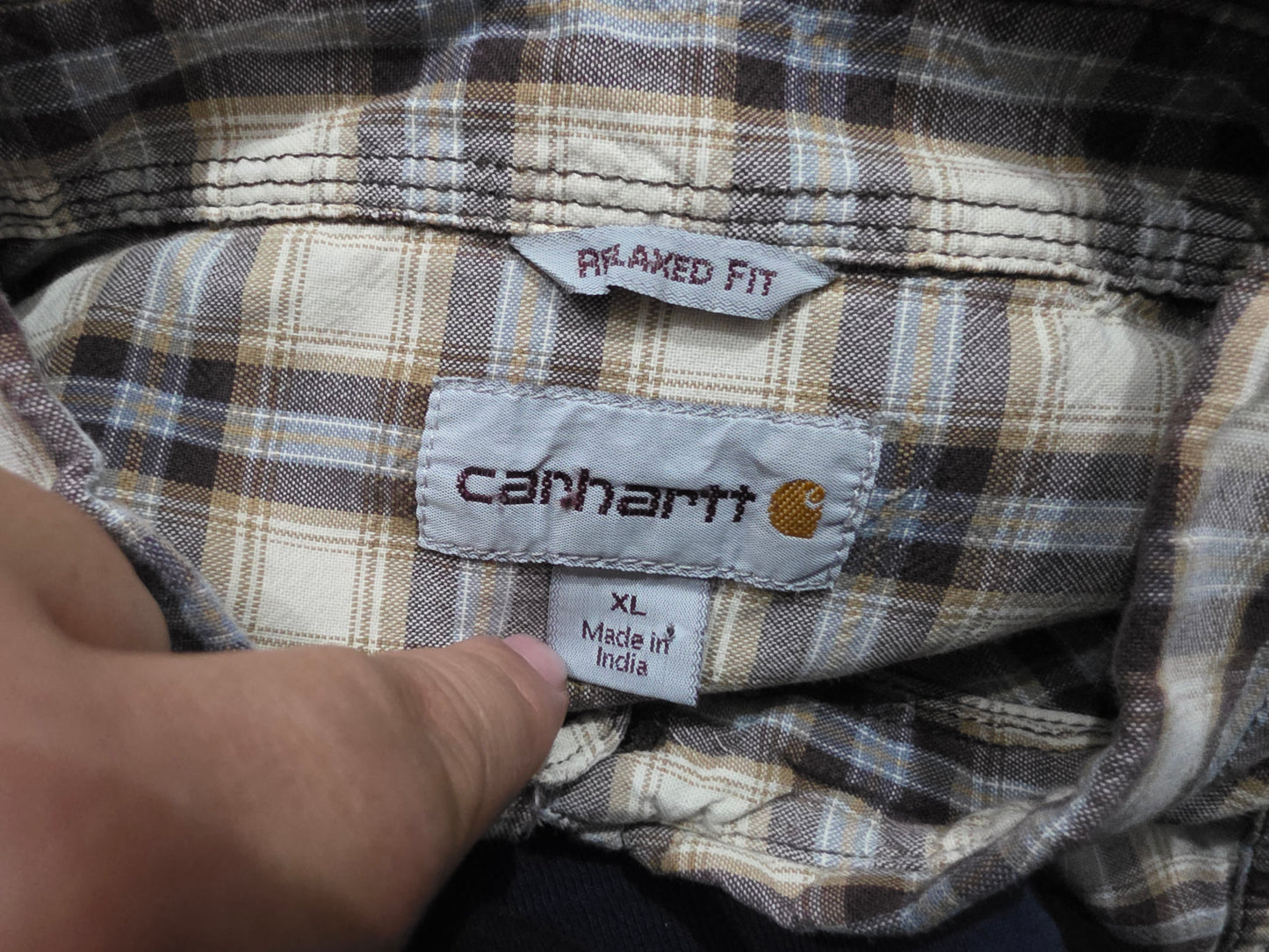 Camisa Carhatt Xgrande Xl Cafe Cuadro