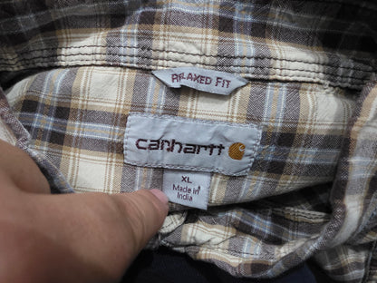 Camisa Carhatt Xgrande Xl Cafe Cuadro
