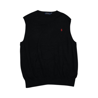 Chaleco Ralph Lauren Xgrande Xl Negro Pony Rojo