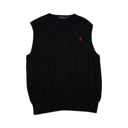 Chaleco Ralph Lauren Xgrande Xl Negro Pony Rojo