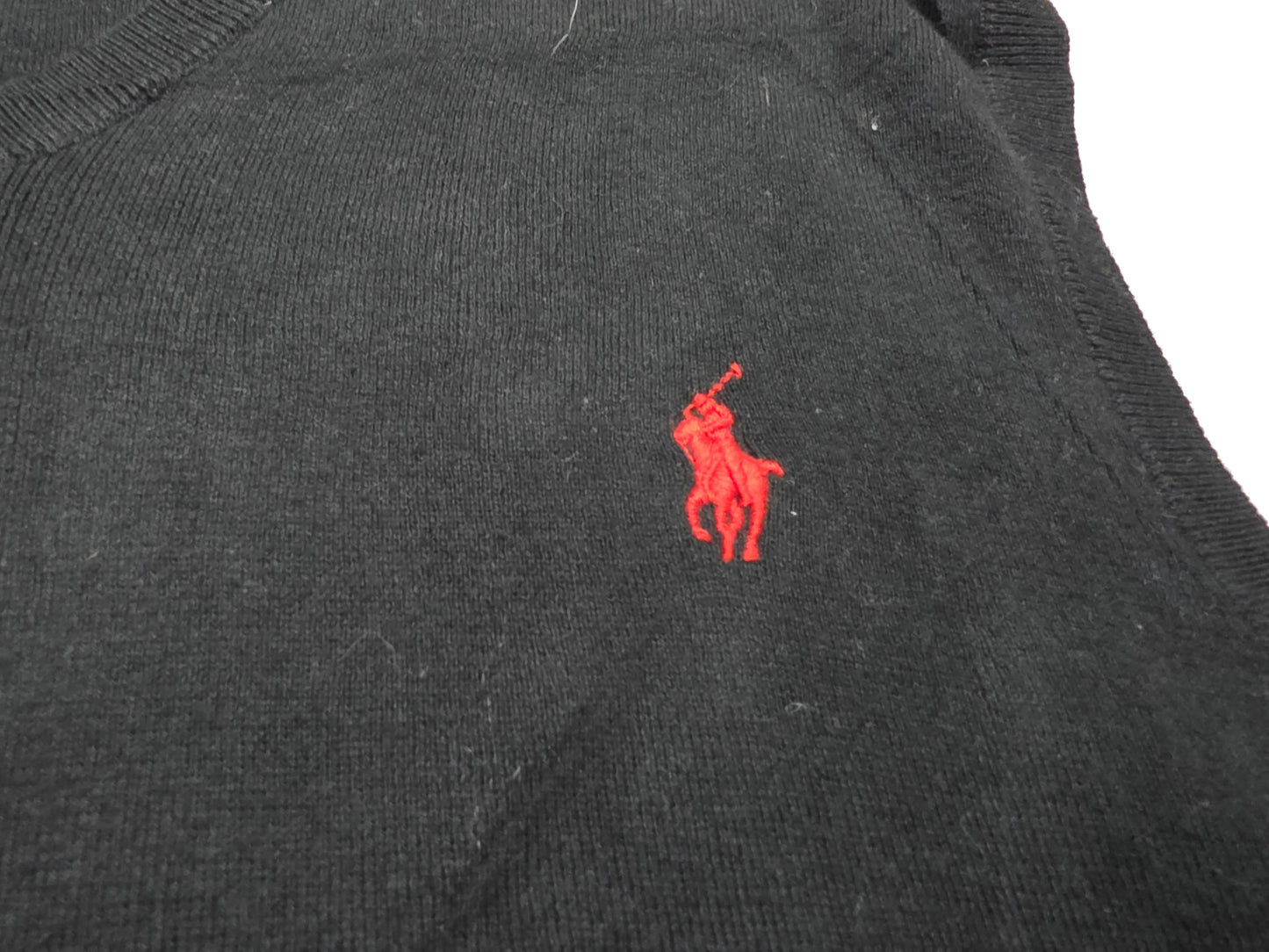 Chaleco Ralph Lauren Xgrande Xl Negro Pony Rojo