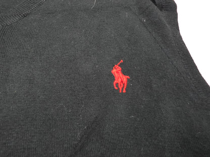 Chaleco Ralph Lauren Xgrande Xl Negro Pony Rojo