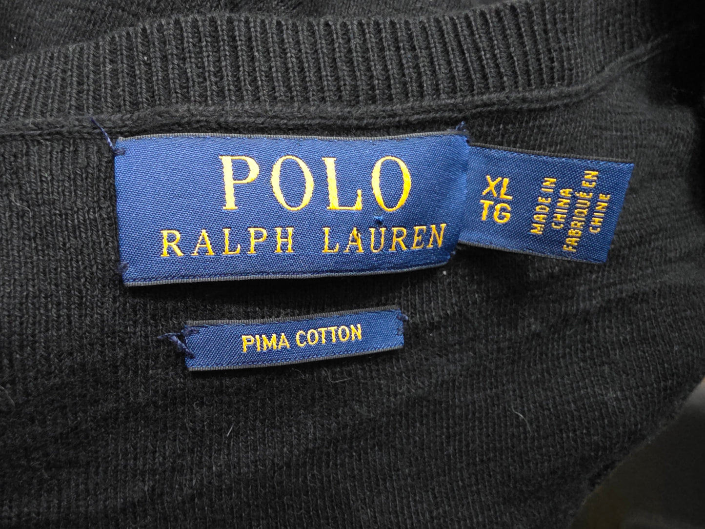 Chaleco Ralph Lauren Xgrande Xl Negro Pony Rojo