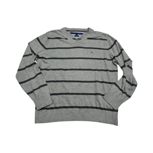 Sueter Tommy Hilfiger Xgrande Xl Gris Linea