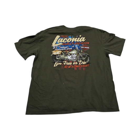 Playera Harley Davidson 2xl Verde Laconia